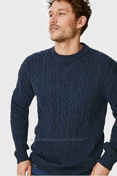 Фирменный свитер с шерстью косичка C&A Cunda