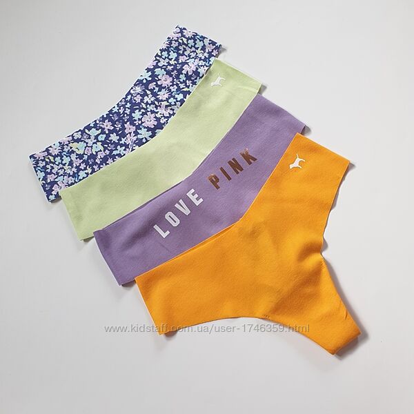 Бавовняні безшовні трусики стрінги Victoria´s Secret