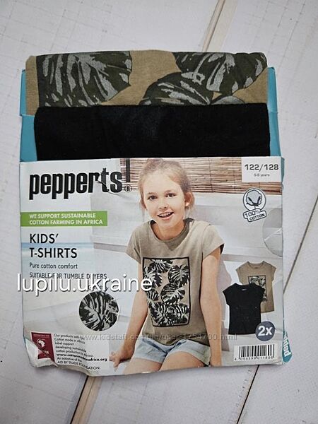 Pepperts набір футболок 122/128 р на дівчинку девочку футболка набор