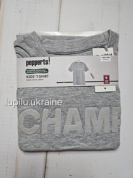Pepperts футболка 134/140 на хлопчика мальчика серая сіра
