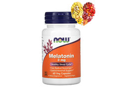 Now Foods, Мелатонин, 3 мг, melatonin, 3 мг, 60 капсул