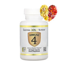 California Gold, Immune 4, для укрепления иммунитета, 60 растительных капсу