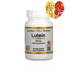 California Gold Nutrition, Лютеин с зеаксантином, лютеин 20 мг, 60 капсул