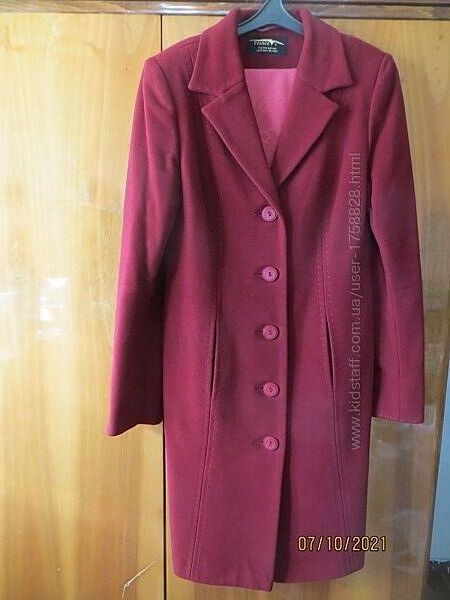 Пальто женское демисезонное кашемировое бу размер 48 Франция