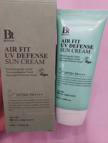 Сонцезахисний крем з центелою для обличчя benton uv deense sun cream