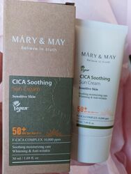 Заспокійливий сонцезахисний крем mary may cica soothing sun cream spf50 pa