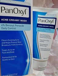 Panoxyl creamy acne wash 4 benzoyl peroxide пінка для вмивання проти акне