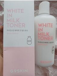 Тонер для обличчя освітлювальний white in milk toner g9skin