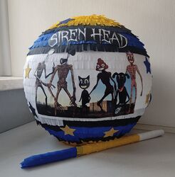 Пиньята сиреноголовый мультяшный кот Siren head 