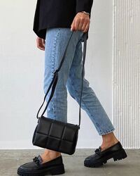 Жіноча чорна сумка через плече чорний клатч міні клатч сумка через плече