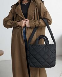 Жіноча сумка чорна сумка нейлонова сумка пуховик сумка подушка