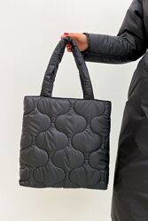 Жіноча сумка чорна сумка нейлонова сумка пуховик сумка подушка торбинка