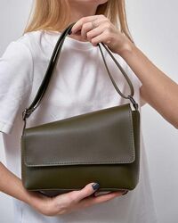 Жіноча сумка хакі сумка через плече асиметрична сумка оливковий клатч 