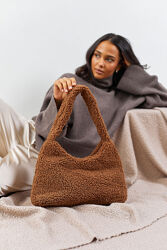 Жіноча сумка коричнева сумка тедді сумка пухнаста сумка зимова сумка теді
