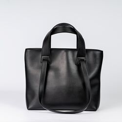 Жіноча сумка тоут чорна сумка з двома ручками класична сумка чорний шопер 