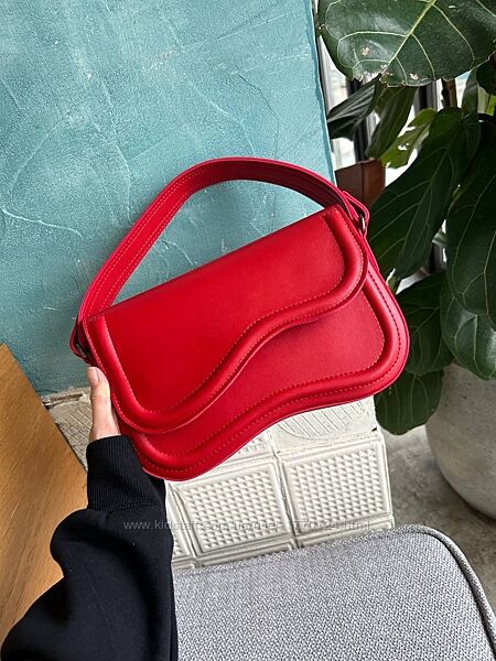 Жіноча сумка червона сумка червоний клатч багет сумка сумочка