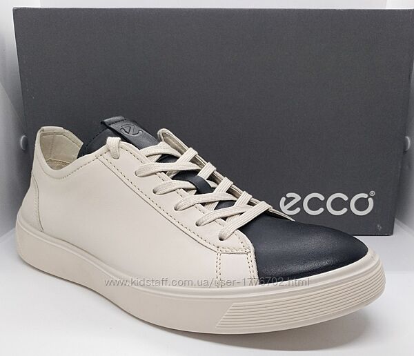 Стильные полностью кожаные кеды кроссовки Ecco Street Tray оригинал