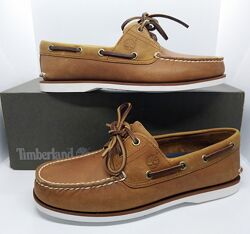 Шикарные полностью кожаные топ-сайдеры мокасины Timberland оригинал  