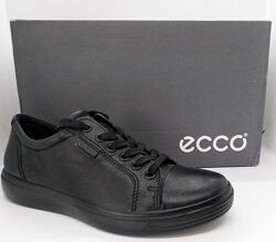 Шикарные кожаные кеды полуботинки кроссовки Ecco S7 оригинал 