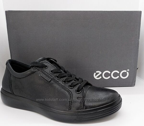 Шикарные кожаные кеды полуботинки кроссовки Ecco S7 оригинал 
