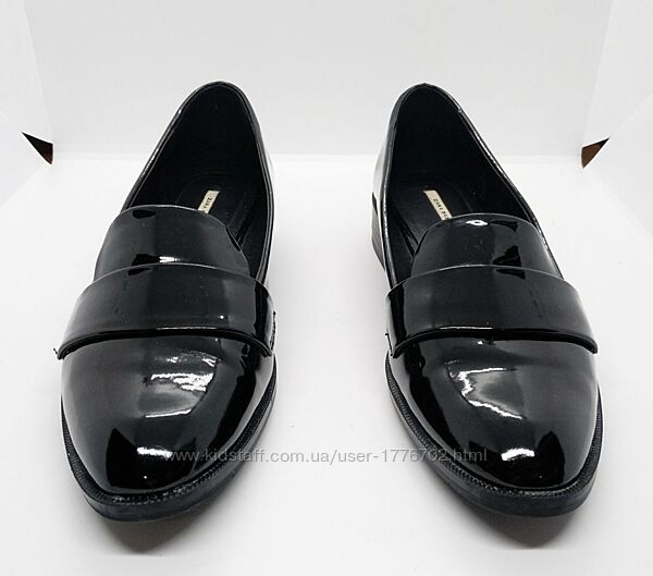 стильные кожаные лоферы туфли полуботинки Zara оригинал 