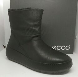 Кожаные зимние ботинки угги полусапожки Ecco оригинал 