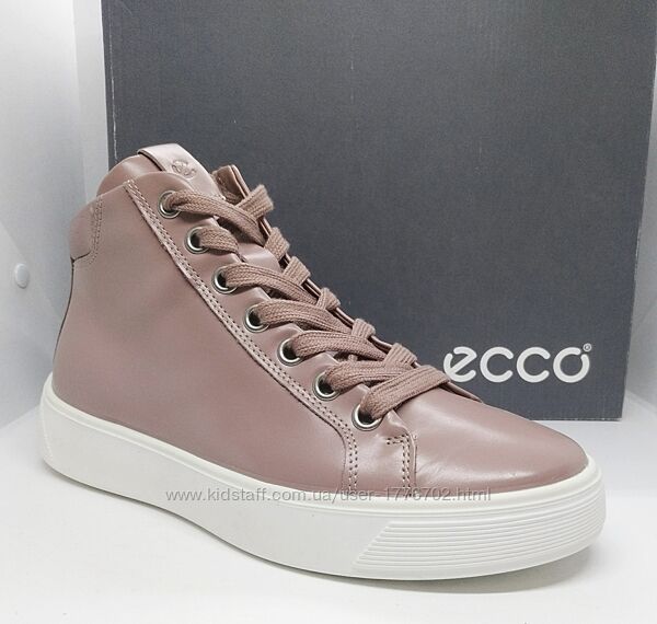 Кожаные ботинки хайтопы кеды Ecco оригинал 