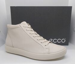 кожаные ботинки хайтопы кеды  Ecco оригинал 