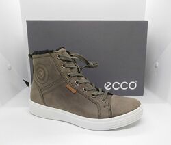 кожаные зимние ботинки хайтопы Ecco S7 на мембране Gore Tex оригинал 