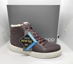 кожаные зимние ботинки кеды Ecco  мембрана Gore Tex оригинал 