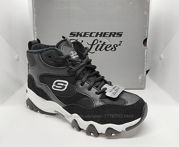 стильные теплые ботинки Skechers D&acuteLites 2.0 оригинал 