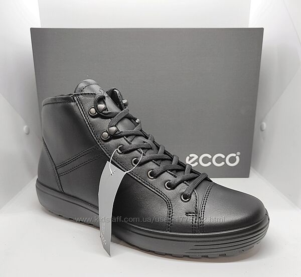 Кожаные теплые ботинки кеды Ecco оригинал 