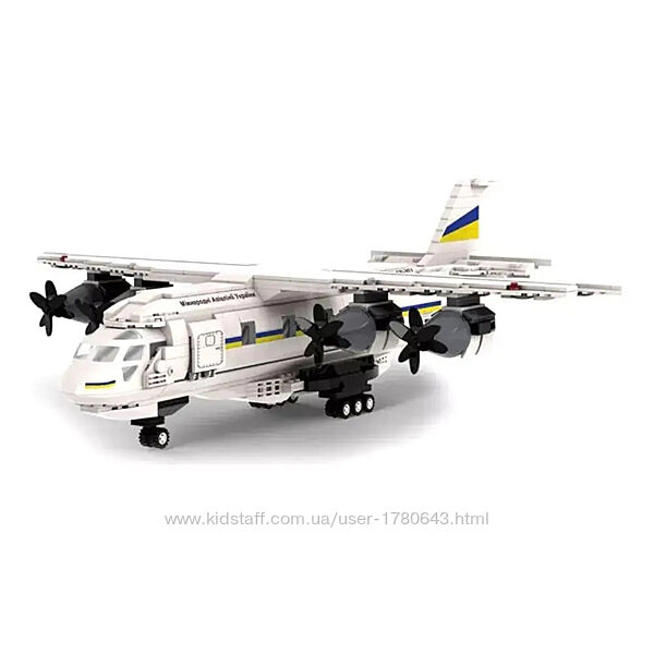 Конструктор пластиковый Самолёт Ан-225 Мрия Любите Украину Война Lego 1154 