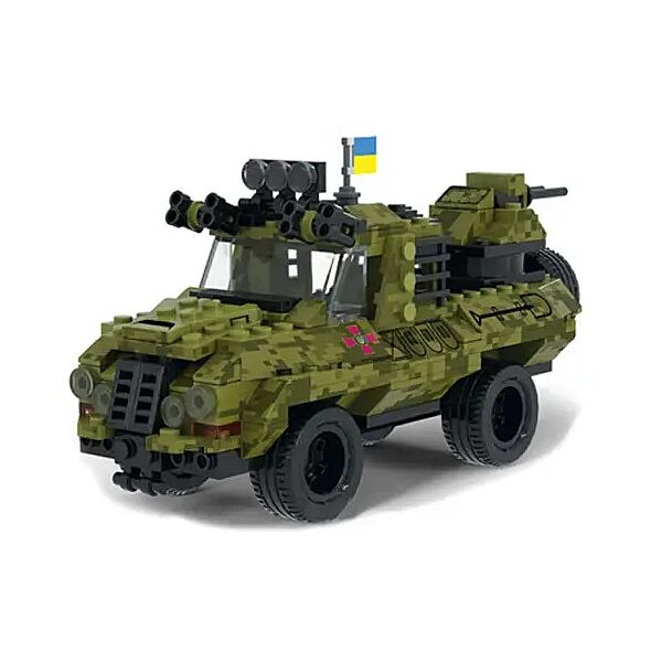 Конструктор пластиковый Армия Военная техника Бронированный автомобиль Lego 234 деталей в коробке 25,5х5х19 см
