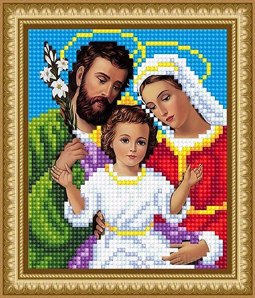 Алмазная мозаика вышивка Икона Святое семейство Иосиф Дева Мария Иисус полная выкладка 5d наборы 16x20 см