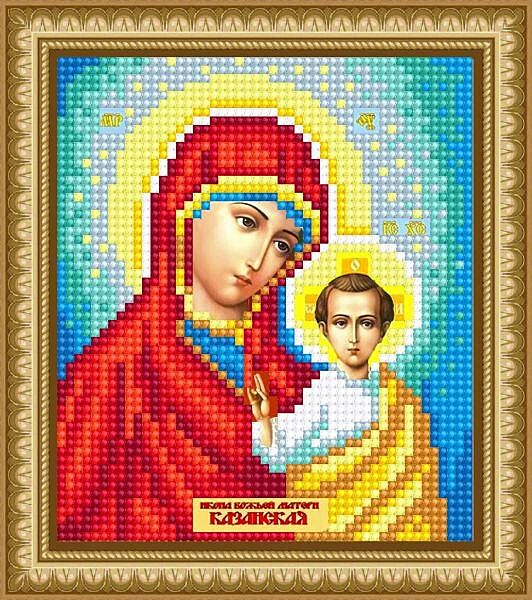 Алмазная мозаика вышивка Икона Богородица Казанская религия бог образ полная выкладка 5d наборы 16x20 см