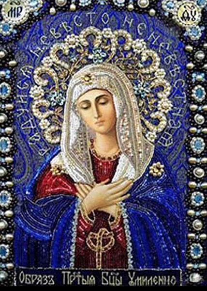 Набор алмазной вышивки Икона Умиление Богородица  полная выкладка, , мозаика 5d, 30х40 см