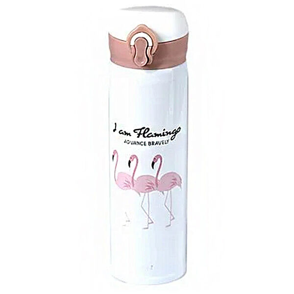 Термос-бутылка 500 мл металлический Фламинго вакуумная термокружка для кофе и чая термос