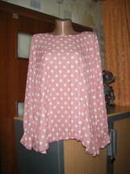 Шикарная плиссированная блуза в горох, размер ХL - 18 - 52