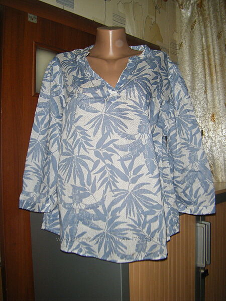 Комфортная блуза с рукавом 3/4, размер L - 16 - 50