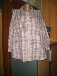 Трендовая рубашка в клетку, размер М - 14 - 48