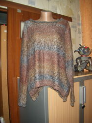 Теплый свитер с люриксовой нитью, в составе шерсть, размер L - 16 - 50