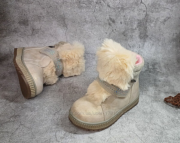 Дитячі зимові черевики чоботи для дівчинки 25