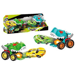 Набір машинок машинка-динозавр трек на запуск