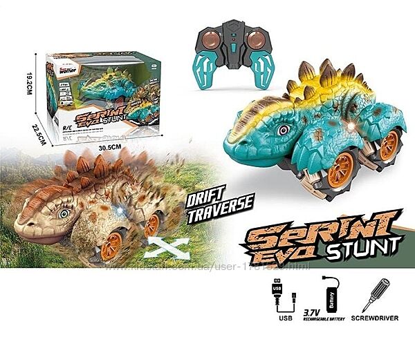 Машина на радіокеруванні р/к світло звук динозавр