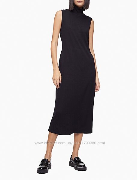Calvin Klein платье трикотажное в рубчик S, M кельвин кляйн одежда Lacoste 
