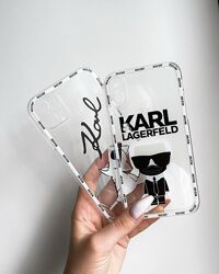 Прозрачный чехол принт Karl Lagerfeld 