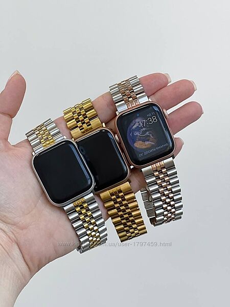 Стальной  ремешок Apple watch 38/40/41мм и 42/44/45мм