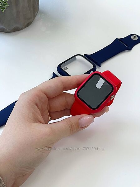 ремінець та чохол зі склом для Apple watch