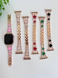 Металічні Ремінці з конюшиною для Apple Watch 38/40/41, 42/44/45/49
